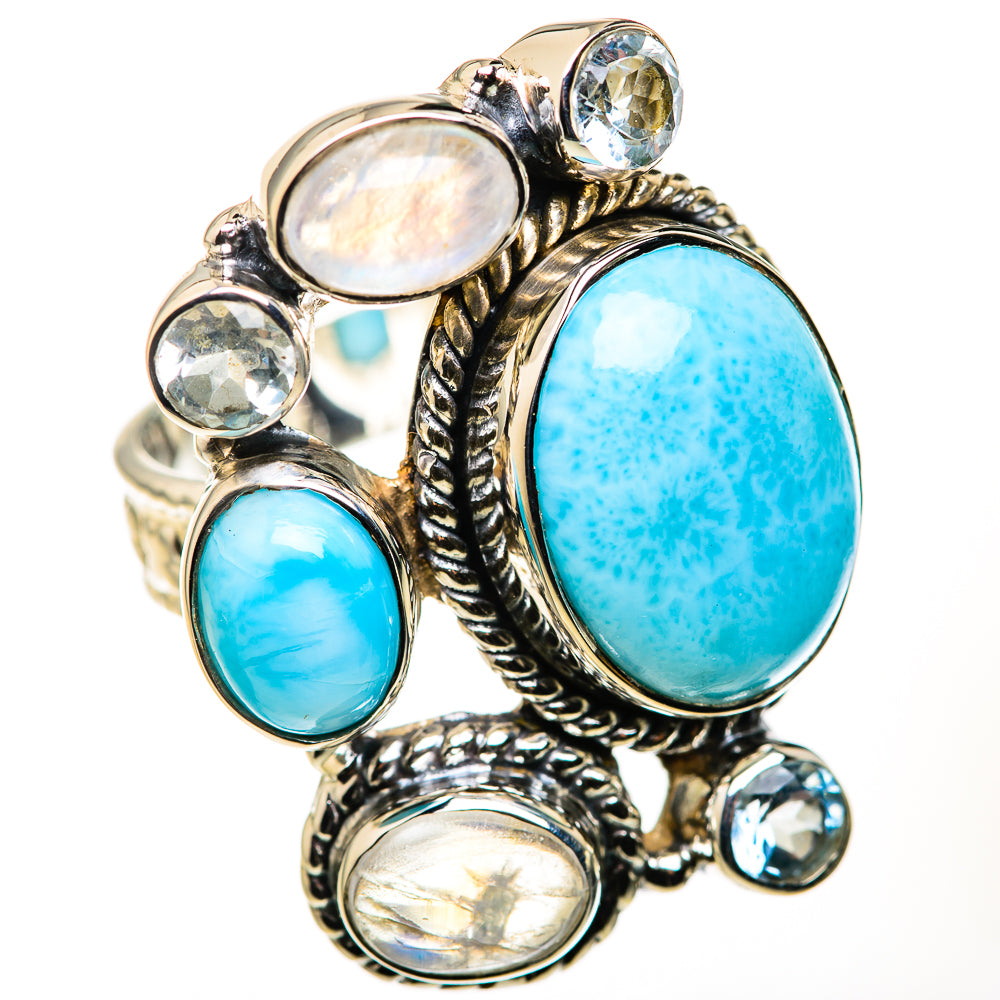 Larimar Rings handcrafted by Ana Silver Co - RING127139 - Photo 2