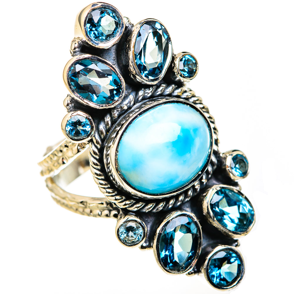 Larimar Rings handcrafted by Ana Silver Co - RING127141 - Photo 2