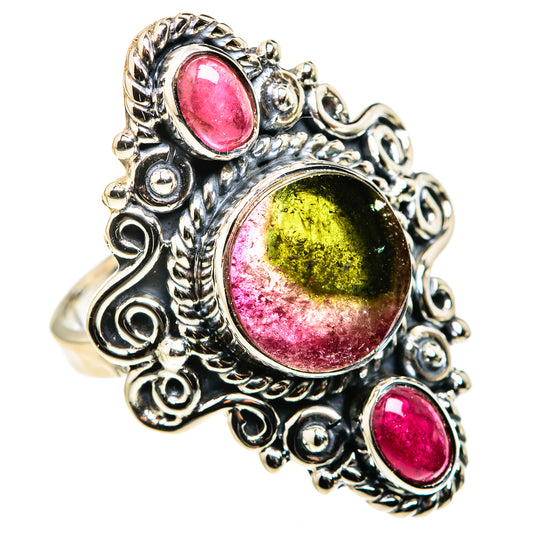 Watermelon Tourmaline Rings handcrafted by Ana Silver Co - RING127150 - Photo 2