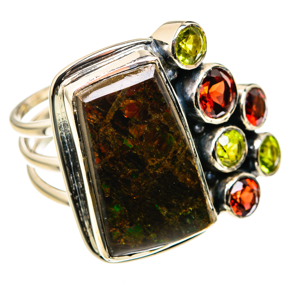 Ammolite Rings handcrafted by Ana Silver Co - RING127151 - Photo 2