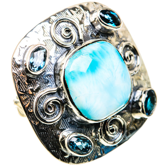 Larimar Rings handcrafted by Ana Silver Co - RING127152 - Photo 2