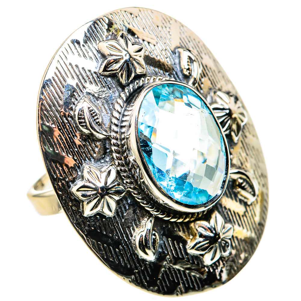Blue Topaz Rings handcrafted by Ana Silver Co - RING127154 - Photo 2