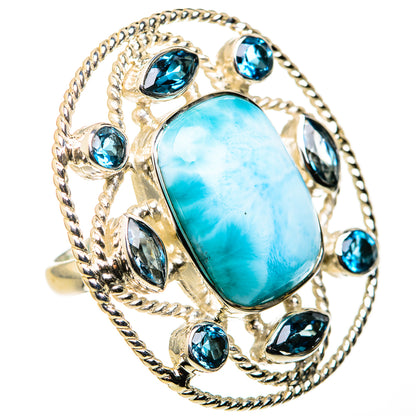Larimar Rings handcrafted by Ana Silver Co - RING127156 - Photo 2