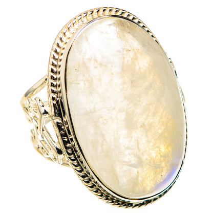 Rainbow Moonstone Rings handcrafted by Ana Silver Co - RING127161 - Photo 2