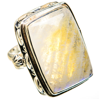 Rainbow Moonstone Rings handcrafted by Ana Silver Co - RING127162 - Photo 2
