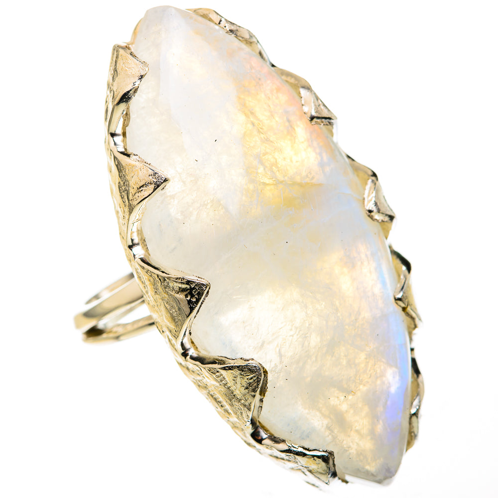 Rainbow Moonstone Rings handcrafted by Ana Silver Co - RING127163 - Photo 2