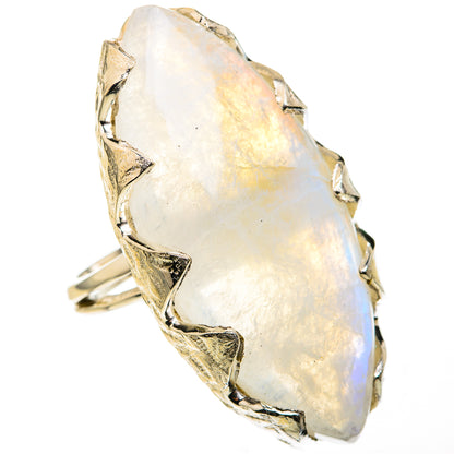Rainbow Moonstone Rings handcrafted by Ana Silver Co - RING127163 - Photo 2