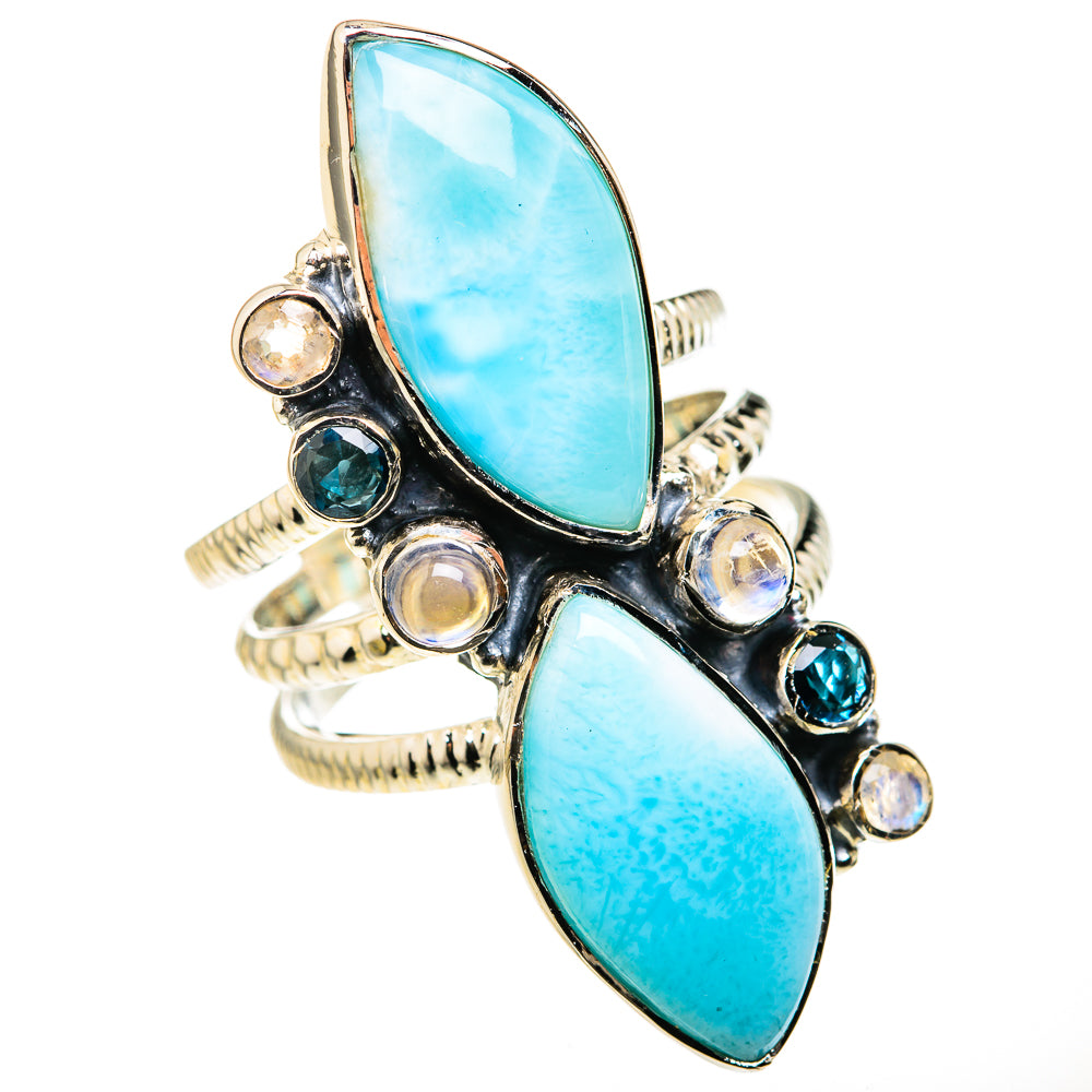 Larimar Rings handcrafted by Ana Silver Co - RING127167 - Photo 2