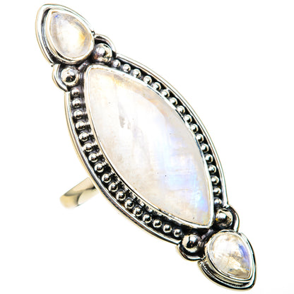 Rainbow Moonstone Rings handcrafted by Ana Silver Co - RING127175 - Photo 2