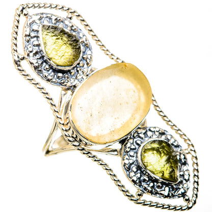 Rainbow Moonstone Rings handcrafted by Ana Silver Co - RING127191 - Photo 2