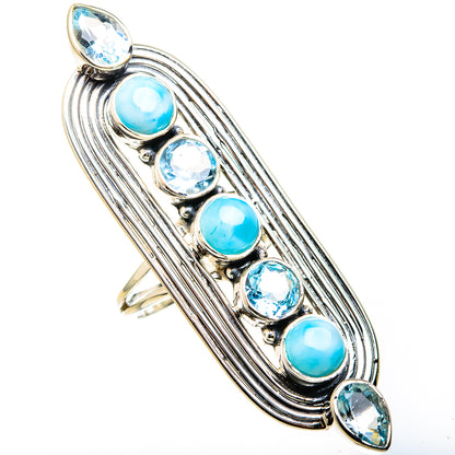 Larimar Rings handcrafted by Ana Silver Co - RING127195 - Photo 2