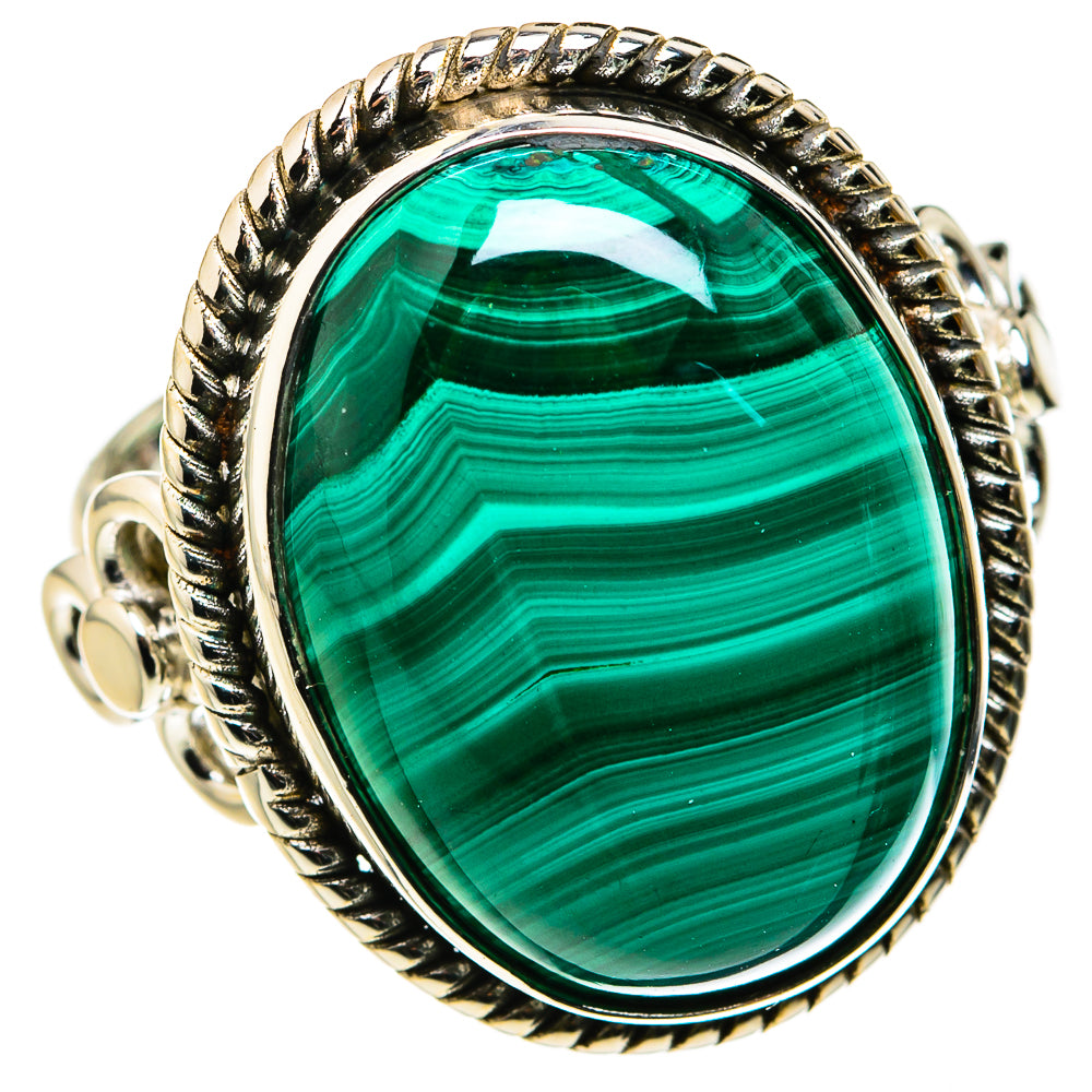 Malachite Rings handcrafted by Ana Silver Co - RING127208 - Photo 2