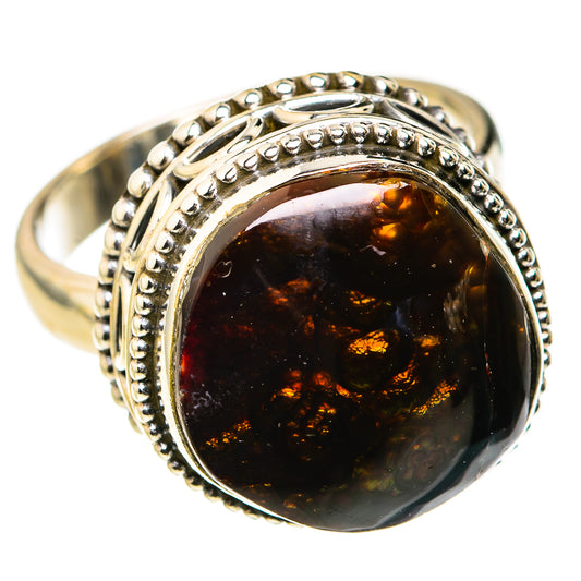 Mexican Fire Agate Rings handcrafted by Ana Silver Co - RING127211 - Photo 2