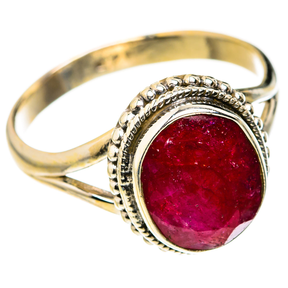 Red Sillimanite Rings handcrafted by Ana Silver Co - RING127214 - Photo 2
