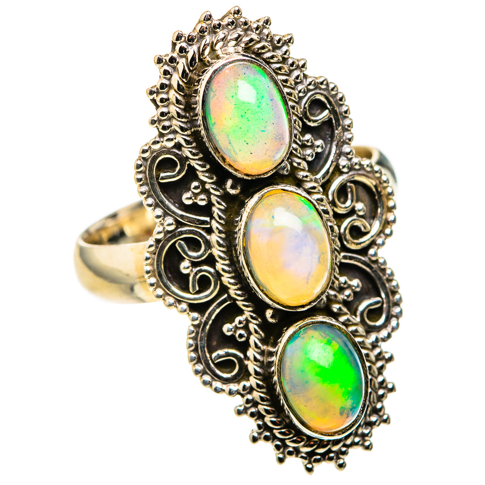 Ethiopian Opal Rings handcrafted by Ana Silver Co - RING127225 - Photo 2