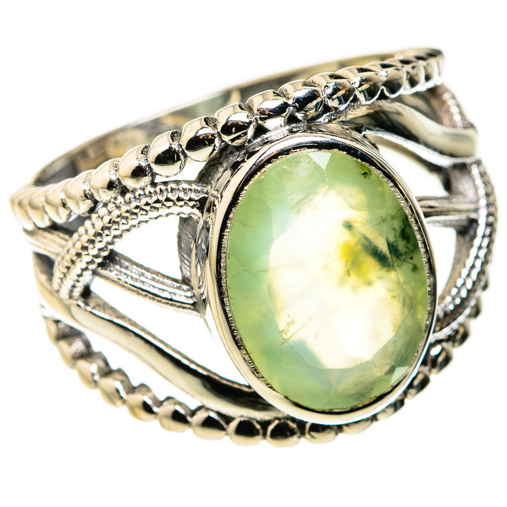 Prehnite Rings handcrafted by Ana Silver Co - RING127236 - Photo 2