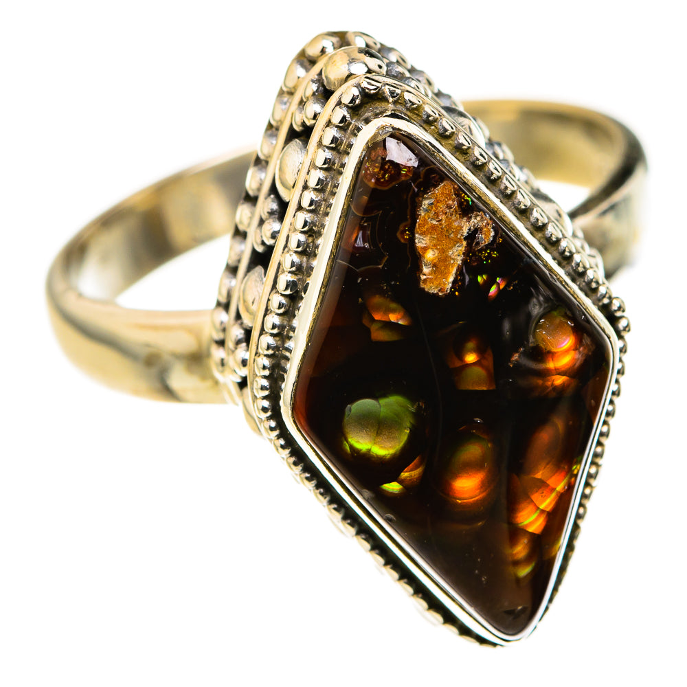 Mexican Fire Agate Rings handcrafted by Ana Silver Co - RING127238 - Photo 2