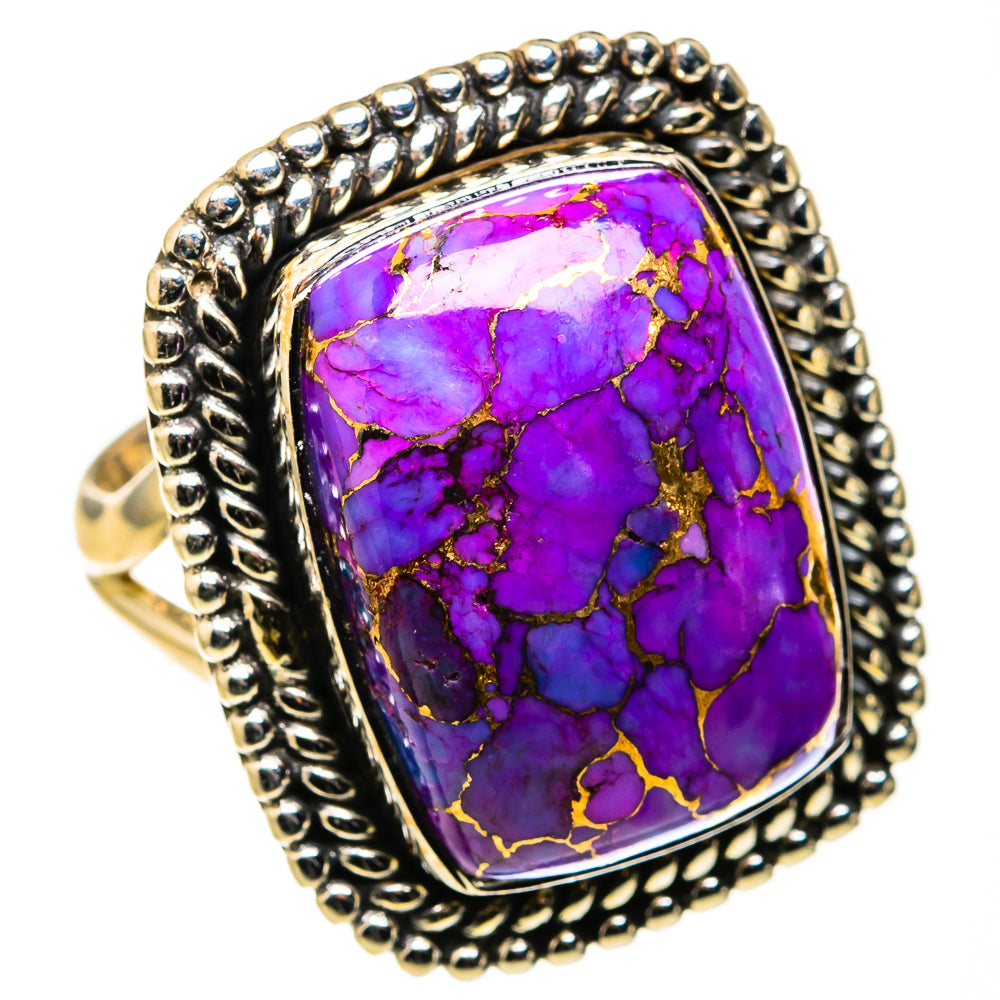Purple Copper Composite Turquoise Rings handcrafted by Ana Silver Co - RING127245 - Photo 2