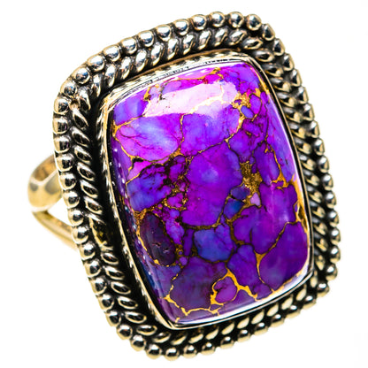 Purple Copper Composite Turquoise Rings handcrafted by Ana Silver Co - RING127245 - Photo 2