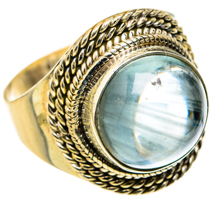 Sterling silver aquamarine ring with bezel-set oval light-blue stone, ribbed rope border