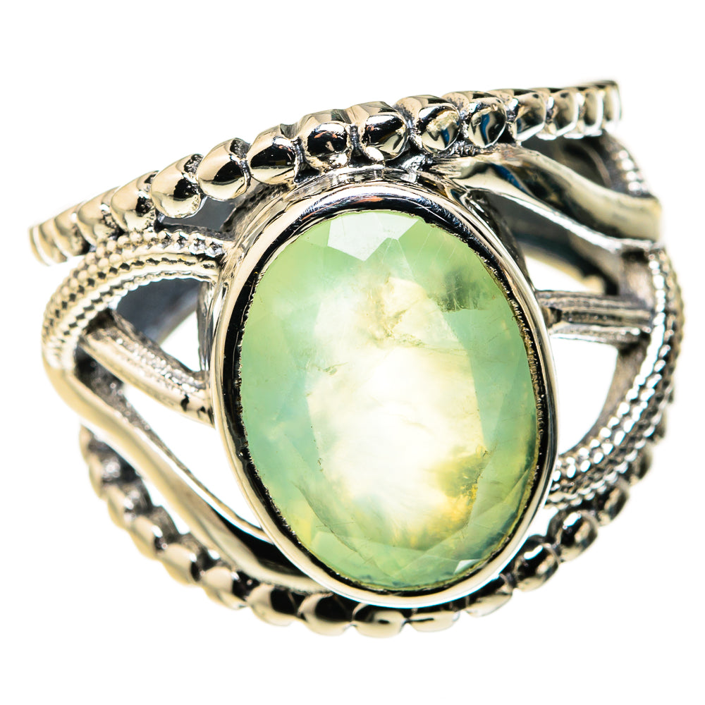 Prehnite Rings handcrafted by Ana Silver Co - RING127259 - Photo 2