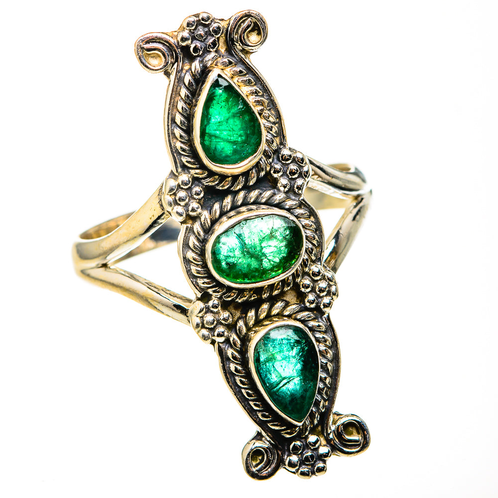 Zambian Emerald Rings handcrafted by Ana Silver Co - RING127260 - Photo 2