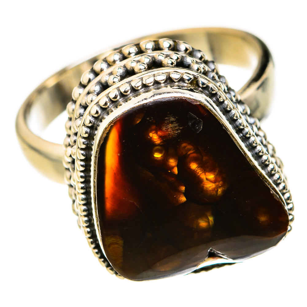 Mexican Fire Agate Rings handcrafted by Ana Silver Co - RING127261 - Photo 2