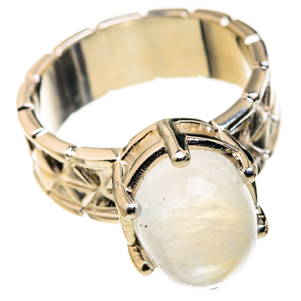 Rainbow Moonstone Rings handcrafted by Ana Silver Co - RING127266 - Photo 2