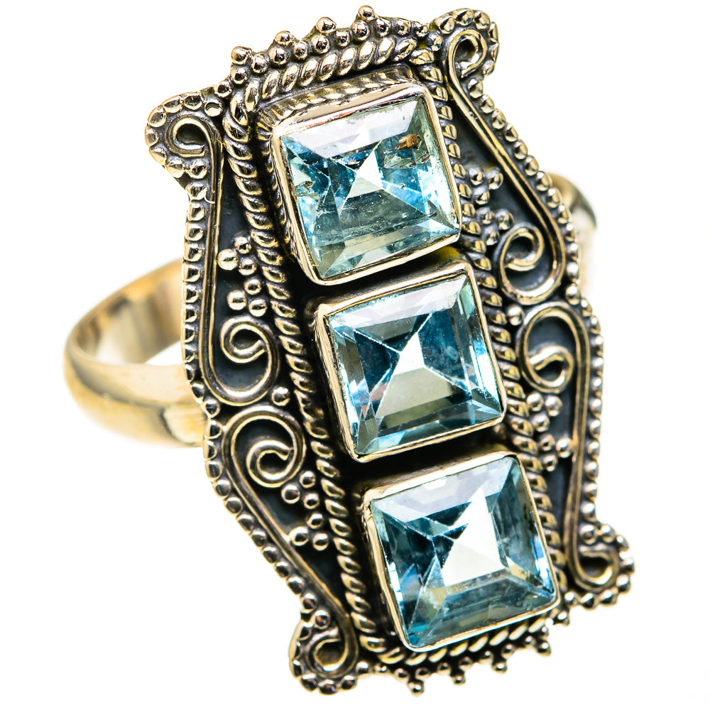 Blue Topaz Rings handcrafted by Ana Silver Co - RING127274 - Photo 2