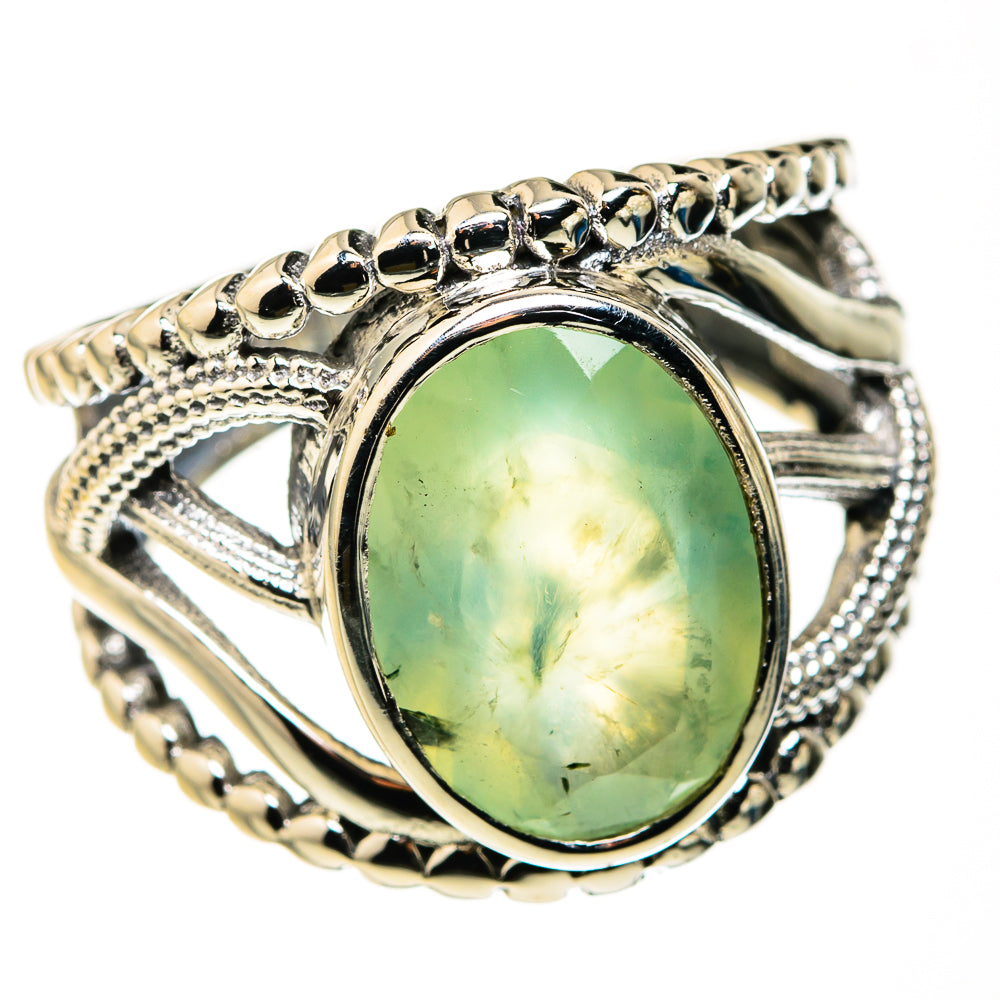 Prehnite Rings handcrafted by Ana Silver Co - RING127278 - Photo 2