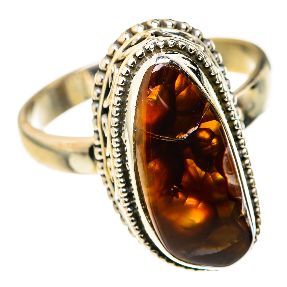Mexican Fire Agate Rings handcrafted by Ana Silver Co - RING127279 - Photo 2