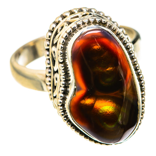 Mexican Fire Agate Rings handcrafted by Ana Silver Co - RING127280 - Photo 2