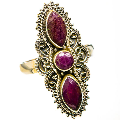 Red Sillimanite Rings handcrafted by Ana Silver Co - RING127282 - Photo 2