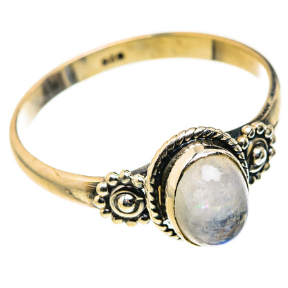 Rainbow Moonstone Rings handcrafted by Ana Silver Co - RING127283 - Photo 2