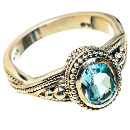 Blue Topaz Rings handcrafted by Ana Silver Co - RING127292 - Photo 2
