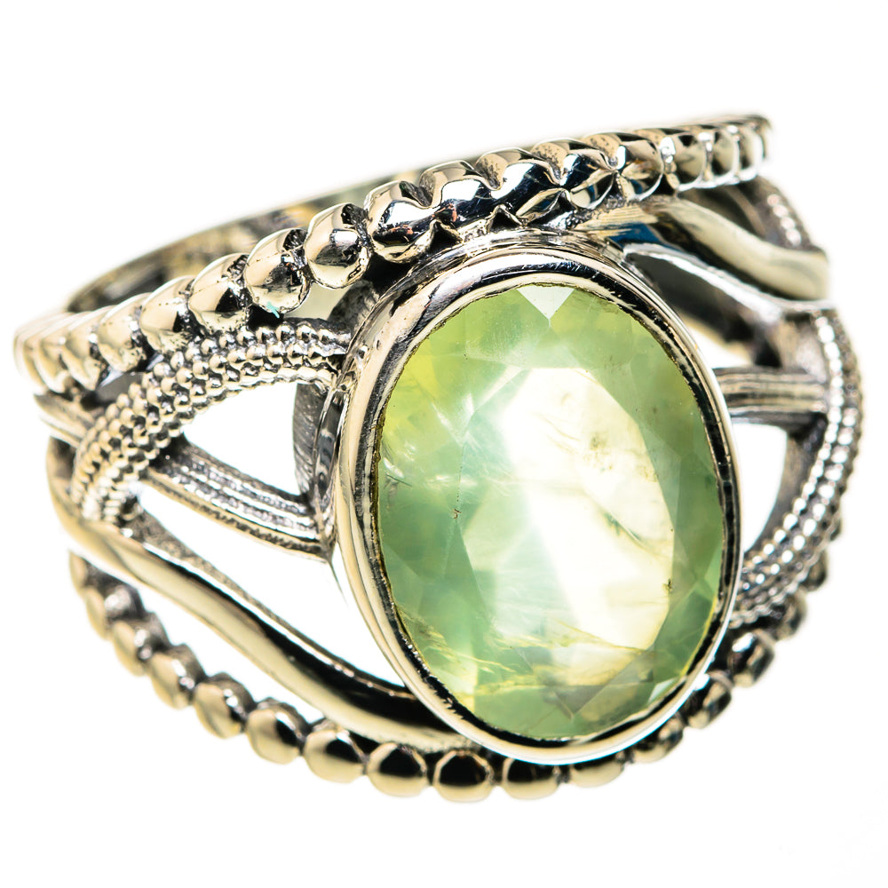 Prehnite Rings handcrafted by Ana Silver Co - RING127296 - Photo 2