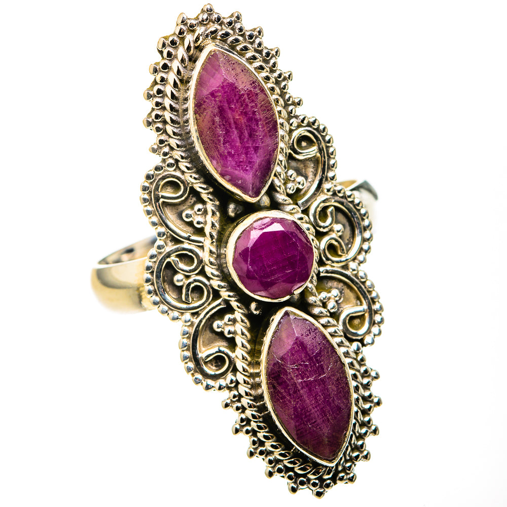 Red Sillimanite Rings handcrafted by Ana Silver Co - RING127300 - Photo 2