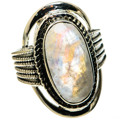 Rainbow Moonstone Rings handcrafted by Ana Silver Co - RING127302 - Photo 2