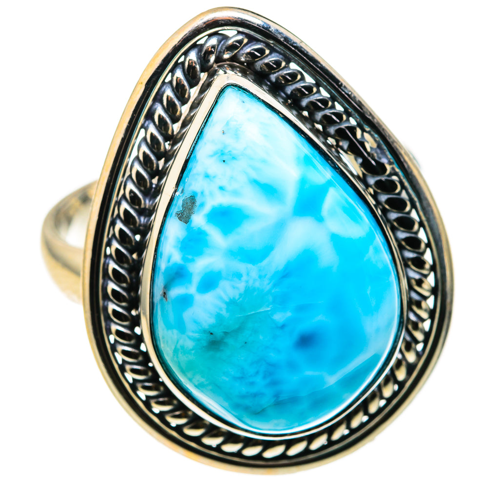 Larimar Rings handcrafted by Ana Silver Co - RING127310 - Photo 2