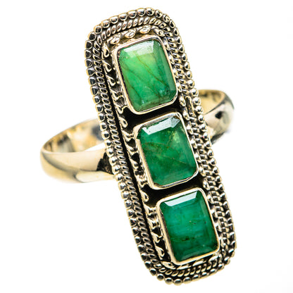 Zambian Emerald Rings handcrafted by Ana Silver Co - RING127315 - Photo 2