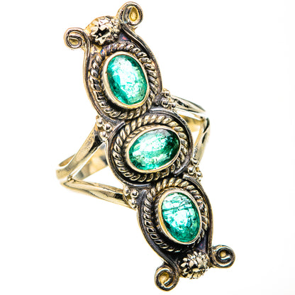 Zambian Emerald Rings handcrafted by Ana Silver Co - RING127316 - Photo 2