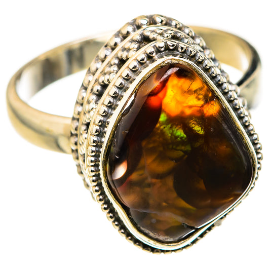 Mexican Fire Agate Rings handcrafted by Ana Silver Co - RING127318 - Photo 2