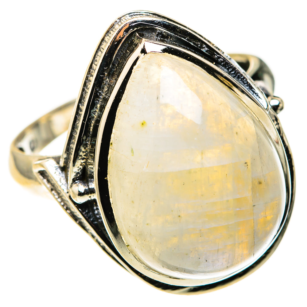 Rainbow Moonstone Rings handcrafted by Ana Silver Co - RING127320 - Photo 2