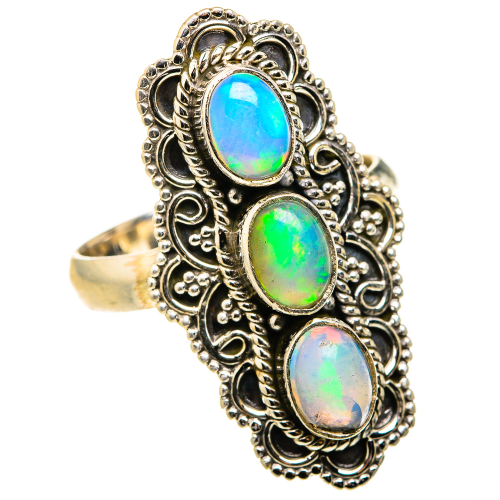 Ethiopian Opal Rings handcrafted by Ana Silver Co - RING127326 - Photo 2