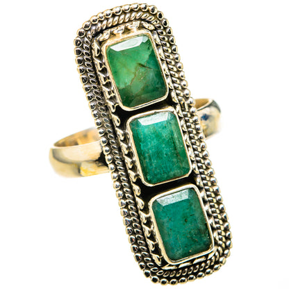 Zambian Emerald Rings handcrafted by Ana Silver Co - RING127332 - Photo 2