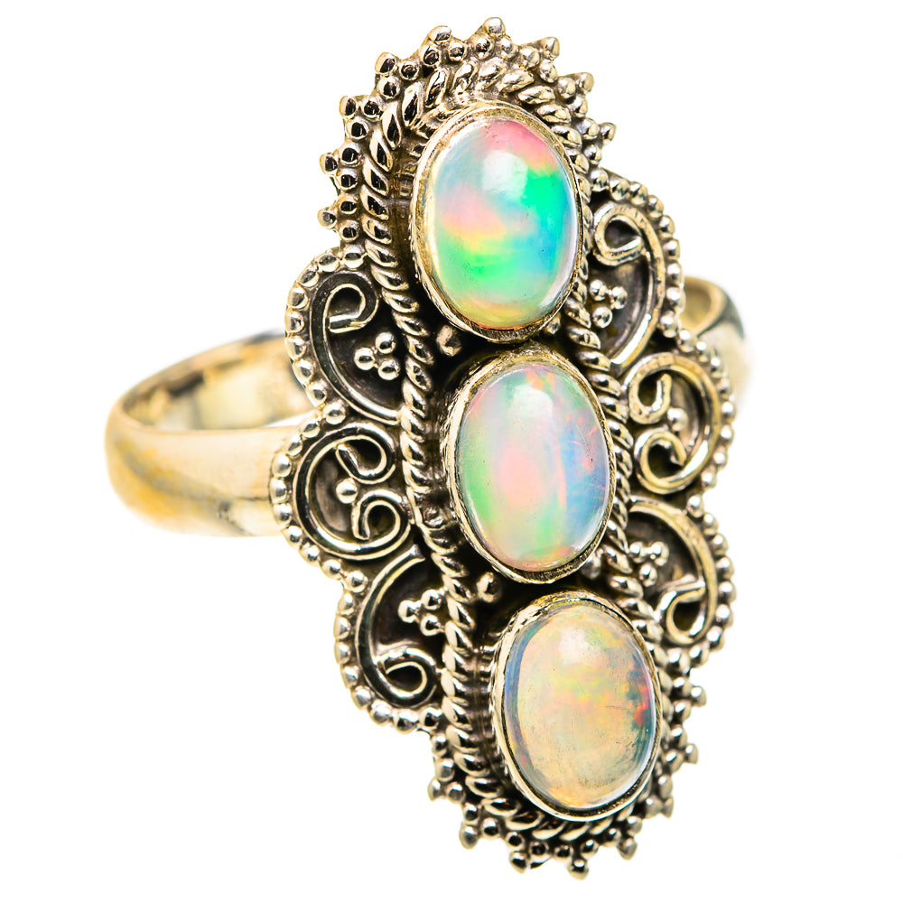 Ethiopian Opal Rings handcrafted by Ana Silver Co - RING127336 - Photo 2