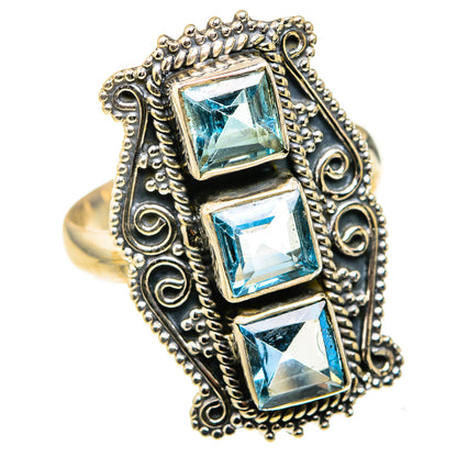 Blue Topaz Rings handcrafted by Ana Silver Co - RING127343 - Photo 2