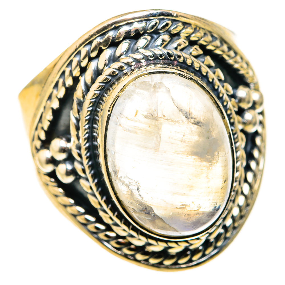 Rainbow Moonstone Rings handcrafted by Ana Silver Co - RING127348 - Photo 2