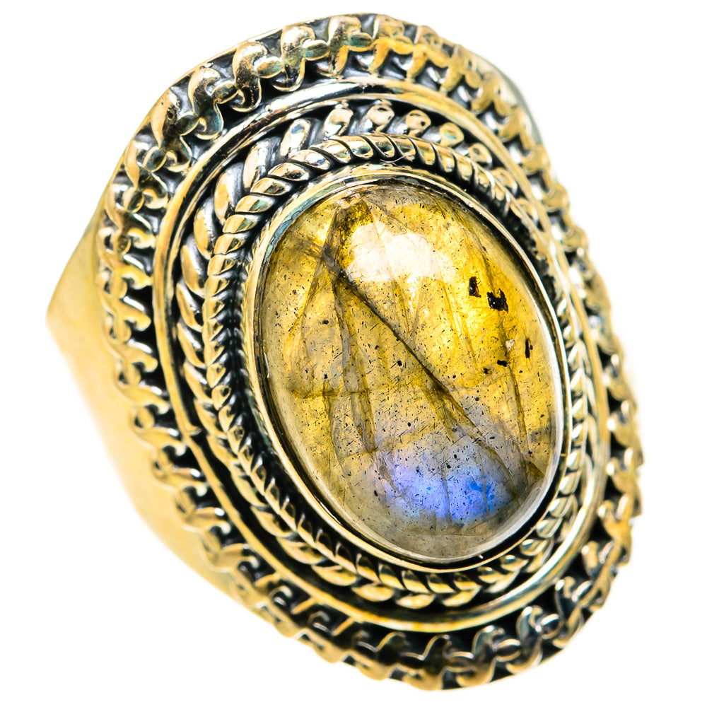 Labradorite Rings handcrafted by Ana Silver Co - RING127350 - Photo 2