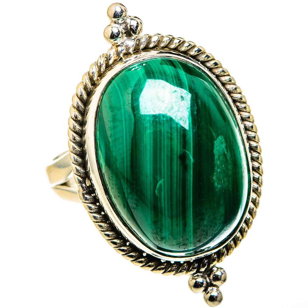 Malachite Rings handcrafted by Ana Silver Co - RING127354 - Photo 2